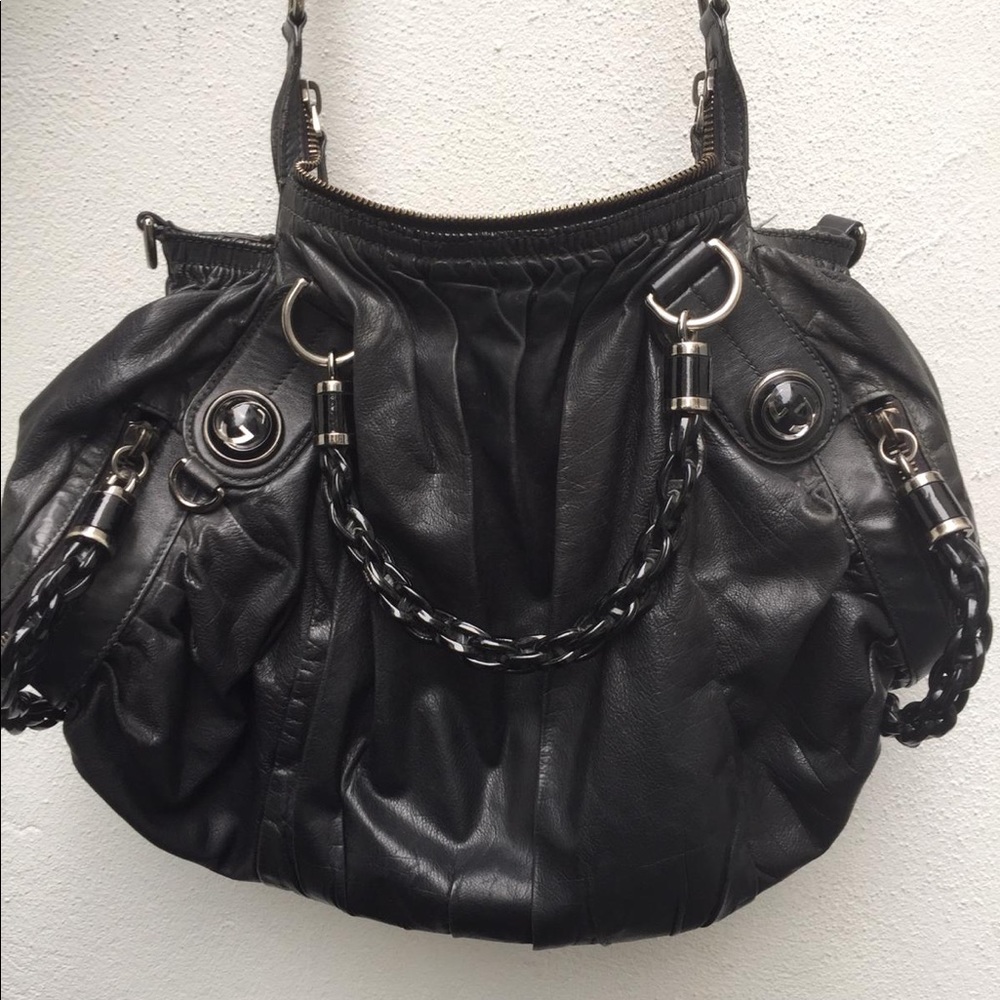 Gucci Black Leather Tote